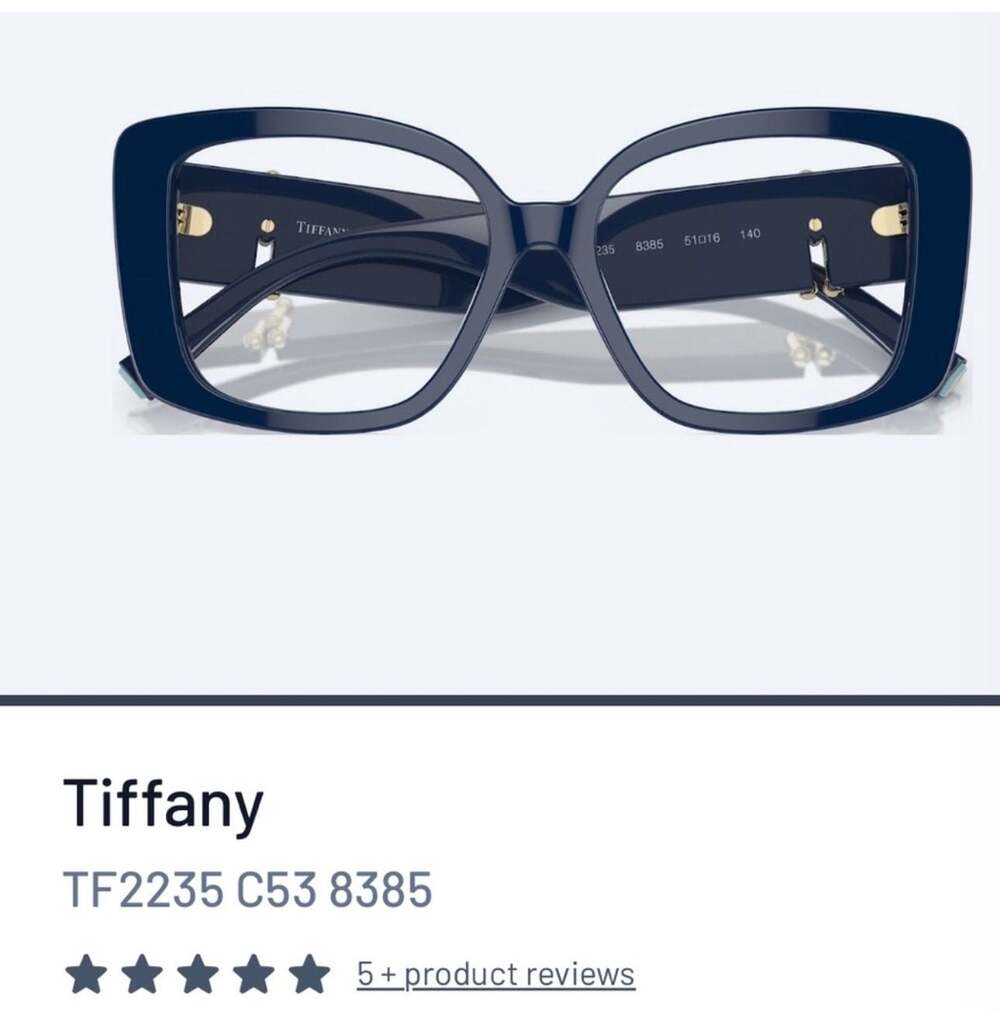 Tiffany & Co. Oversized Square Glasses in Navy Blue